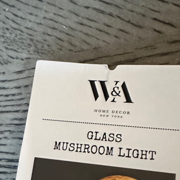 W&A Blush/White Confetti Glass Mushroom Light - Picture 2 of 5